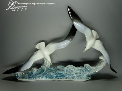 Купить фарфоровые статуэтки Rosenthal, Чайки над волнами, Германия